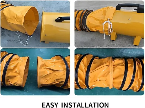 Miniatura 8 de Tubo flexible de PVC de 16 pies con gancho en S y soporte de acero HAVC para ventilador de 8 pulgadas ventilador y ventilador de escape