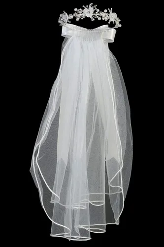 Miniatura 2 de Swea Pea Lilli Girls First Communion Veil - White Holy 1st Communion Headpiece with