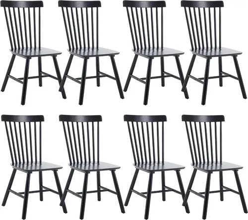 Miniatura 10 de LZAREAL Juego de 4 sillas de comedor de madera estilo granja, sillas de cocina modernas de mediados de siglo, sillas de comedor francesas Windsor
