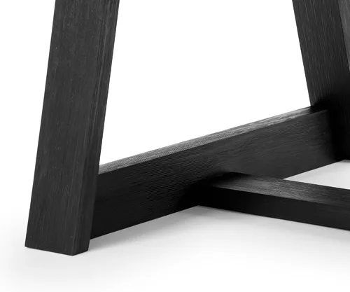 Miniatura 7 de Plank+Beam Mesa auxiliar rectangular clásica, mesa de centro de granja de 40 pulgadas, mini mesas centrales para espacios pequeños, mesa de té