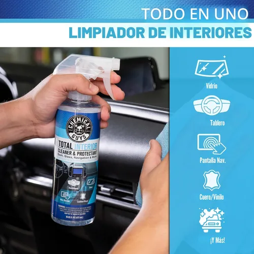 Miniatura 3 de Chemical Guys Limpiador y protector total de interiores – Chemical Guys Limpiador de interiores, limpia y protege el cuero, vinilo, plástico, goma