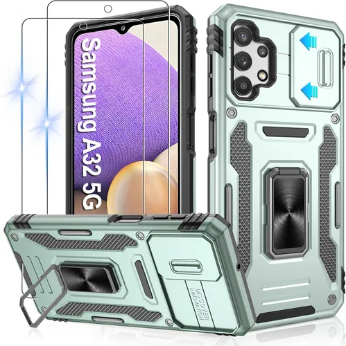 Miniatura 270 de Gritup para Samsung Galaxy S22 Funda con protectores de pantalla HD de 2 paquetes y cubierta deslizante para la cámara, protección contra caídas