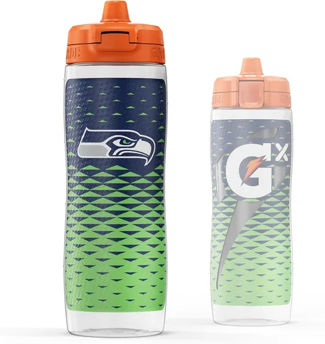 Miniatura 24 de Gatorade Gx NFL - Botellas antideslizantes para apretar, 30 onzas líquidas, sistema de hidratación Gx