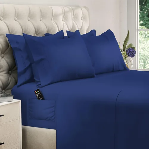 Miniatura 198 de DREAMCARE Juego de sábanas Queen – 6 piezas Sábanas de enfriamiento – hasta 15” Sábanas profundas tamaño Queen – Colección 2500 Supreme – Extra 03
