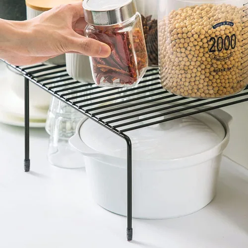Miniatura 6 de Tomorotec Organizador de estante expandible para encimera de cocina, estante de despensa de gabinete de metal, organizador de especias, ahorro de 1