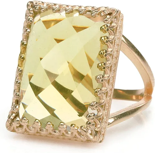Miniatura 5 de Unique Yellow Quartz Ring - Lemon Quartz in 925 Sterling Silver - Gorgeous Statement Rings for Women - Jewelry for Weddings, Parties, Engagements