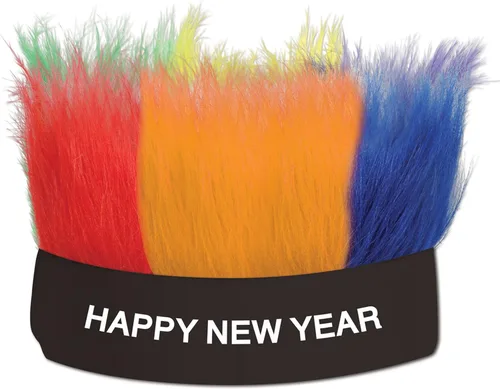 Miniatura 12 de Beistle Diademas de Feliz Año Nuevo - Brillantes, Star Boppers y sombreros de tela brillante: Año Nuevo