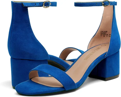 Miniatura 2 de DREAM PAIRS Sandalias de tacón bajo y ancho bajo para mujer