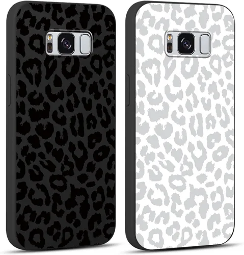 Miniatura 57 de 2 Pack Funda con lindo estampado de chita para Samsung Galaxy S22 Ultra 5G de 6.8", Fundas con patrón de leopardo de lujo, diseño de silicona suave
