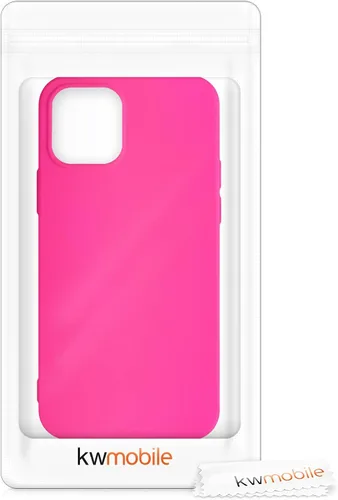 Miniatura 7 de kwmobile Funda compatible con Apple iPhone 12 / iPhone 12 Pro - Funda protectora delgada de silicona TPU - Rosa neón