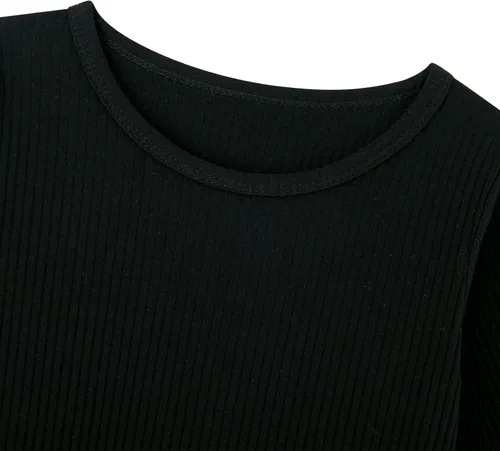 Miniatura 5 de Vestidos de manga larga tutú para niña, vestido de tul esponjoso para otoño, invierno, rosa y negro, vestidos de 4 a 8 años