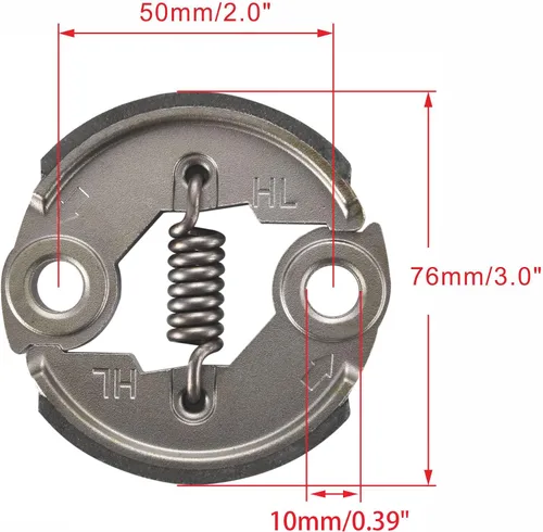 Miniatura 2 de WOOSTAR Embrague resistente con resorte de repuesto para 2 tiempos 43cc 47cc 49cc motor X-1 X-2 ojo de gato Pocket Bike Mini Quad