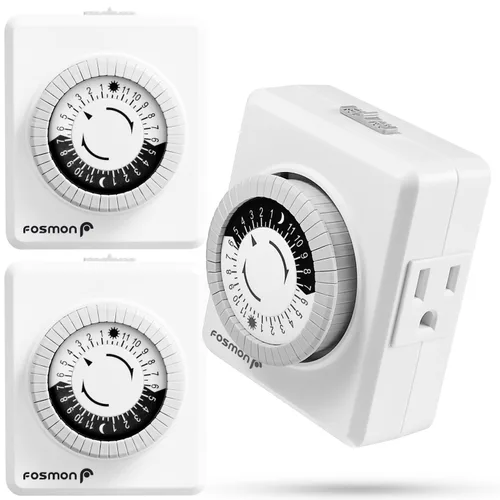 Miniatura 12 de Fosmon Temporizador de cuenta regresiva enchufable de doble salida, temporizador de luz interior para tomas de corriente, 15-30 minutos, ajustes