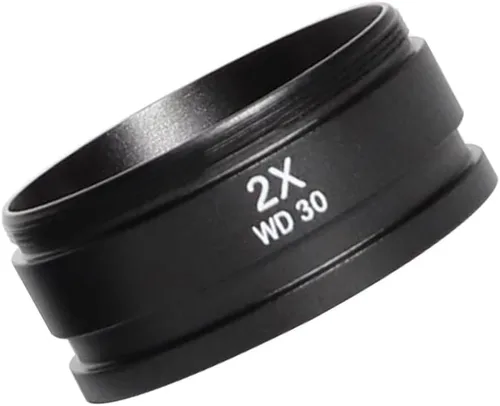 Miniatura 9 de WD165 0.5X 0.7X 1.0X 2.0X Objetos Auxiliares Lente Microscopio Lente de cámara para Trinocular Estéreo Zoom Microscopio Barlow Lente de vidrio