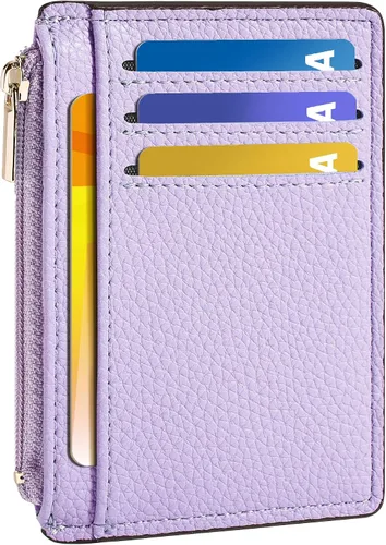 Miniatura 31 de Tipmile Tarjetero compacto para tarjetas de crédito con ventana de identificación para mujer, delgada y minimalista, bolsillo frontal, cartera