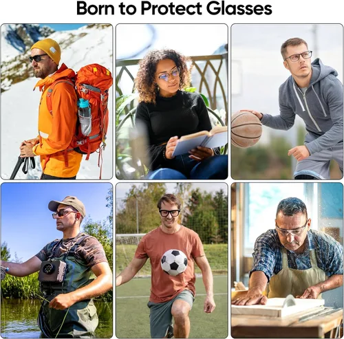 Miniatura 6 de Correa ajustable para anteojos sin cola, correa antideslizante para lentes de sol, con cable de alambre de acero, correas para gafas (3 piezas)
