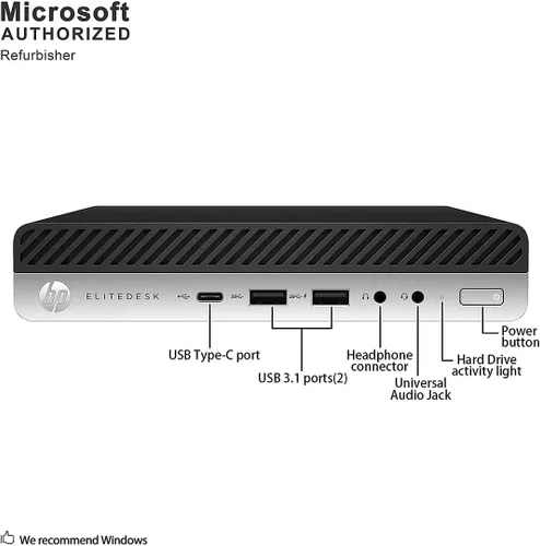Miniatura 3 de HP Mini escritorio 800 G4 Intel i5-8500T hasta 3.50GHz 16GB DDR4 Nuevo 512GB NVMe SSD integrado Wi-Fi BT Dual Monitor Soporte inalámbrico teclado