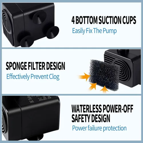 Miniatura 4 de Bomba automática pequeña de aguas residuales con sensor de agua, elevación de 3 pies y 100 GPH, mini bomba de condensado, mini bomba de agua