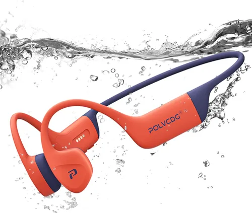 Auriculares de Conducción Ósea, Auriculares Impermeables IPX8 para Natación, Auriculares de Oreja Abierta con Memoria de 32GB y Micrófono,