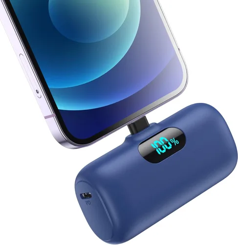Miniatura 15 de Cargador portátil pequeño para iPhone 14/13,5000mAh PD cargador de carga rápida, mini batería portátil cargador de teléfono esencial de viaje