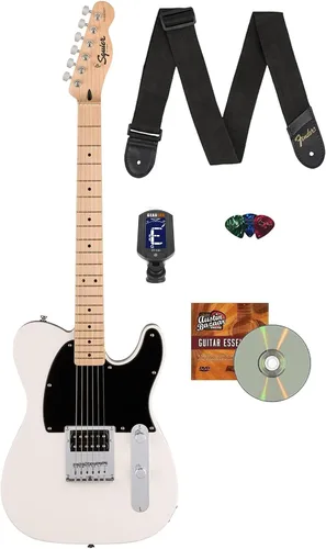 Miniatura 15 de Fender Squier Sonic Telecaster - Paquete California Blue con afinador, correa, púas y DVD de guitarra Austin Bazaar Azul (California Blue)