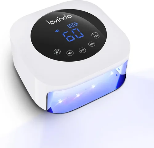 Miniatura 13 de Lavinda Lámpara de uñas LED UV de 54 W, luz de uñas de gel inalámbrica, lámpara UV recargable para uñas, secador de uñas LED profesional con rosado