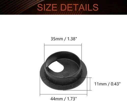 Miniatura 2 de MroMax Ojales de escritorio de plástico de 1.38 pulgadas (1.378 in), para organizar los ojales de escritorio, organizador de cables para el hogar