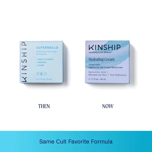 Miniatura 6 de Kinship Supermello - Crema hidratante de gel hialurónico, loción facial de ácido hialurónico, ligera e hidratante, regordeta, suave y calma, nutre