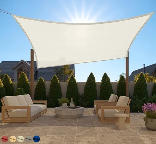 Miniatura 23 de GORILLA GRIP Toldo rectangular resistente con protección UV, resistente a la decoloración, desgarros y al óxido, bordes curvos que bloquean la luz