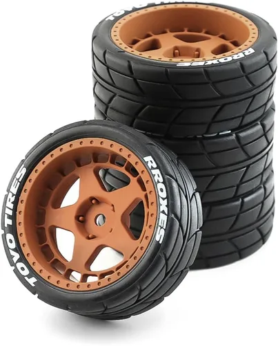 1/10 RC On Road Neumáticos hexagonales de 0.472 in, llantas de plástico y neumáticos de goma para 1:10 Rally Racing Drift Touring CarTamiya XV01