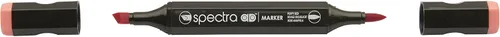 Miniatura 21 de AD Marker Chartpak Spectra, Tri-Nib y cepillo de doble punta, rojo ladrillo, 1 cada uno (S033AD)