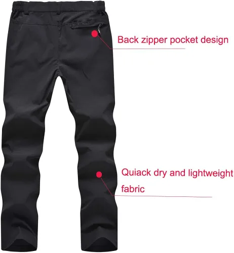 Miniatura 6 de Gopune pantalones ligeros de senderismo para mujer, para exteriores, de secado rápido, resistentes al agua, pantalones de montaña