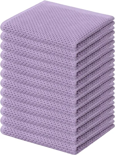 Miniatura 125 de Kitinjoy - Paños de cocina de 100 % algodón, tela de tejido gofrado, paño de limpieza ultrasuave, absorbente y de secado rápido. Gris Oscuro