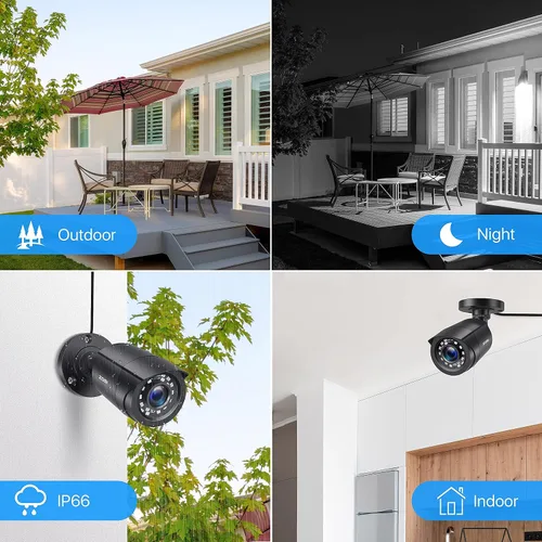 Miniatura 8 de ZOSI Sistema de cámara de seguridad Lite de 8CH 5MP para exteriores con disco duro de 1TB, 8 canales H.265+ 5MP Lite CCTV DVR y 8X1920TVL 1080P