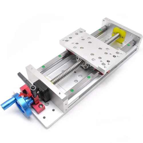 Miniatura 6 de CNC Accionador lineal de etapas con tornillo de bolas 1605 + HG15 Carga de guía de riel lineal, de 250 Kg. / 551.2 libras, C7 con soporte de motor