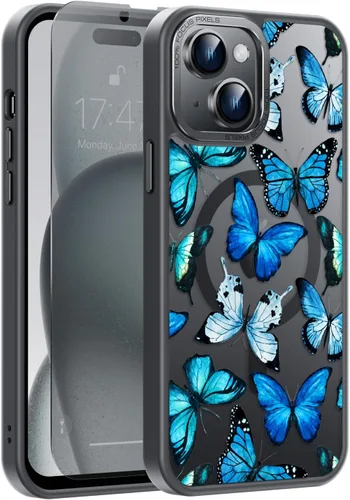 Miniatura 43 de Goodon Funda para iPhone 17 Pro con protector de pantalla de privacidad, compatible con Magsafe, a prueba de golpes, translúcida mate, bonita funda