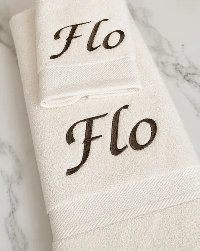 Miniatura 6 de Liberty21 Juego de toallas de baño y manos personalizadas con monogramas. Toallas bordadas personalizadas. El juego incluye 1 toalla de baño y 1