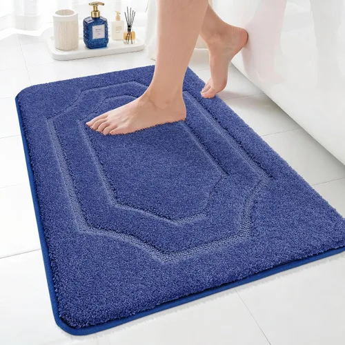 Miniatura 23 de BEQHAUSE Alfombra de Baño-Antideslizante-Tapete de Baño-Suave y Absorbente-Tapete de Ducha-Tapetes de Baño de Poliéster para Baño Lavables a Máquina