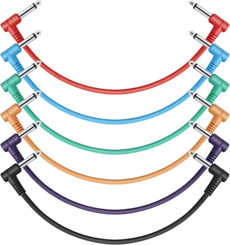 Miniatura 10 de Donner - Cables de conexión para pedales de efecto de guitarra de 6 pulgadas, negro, paquete de 3