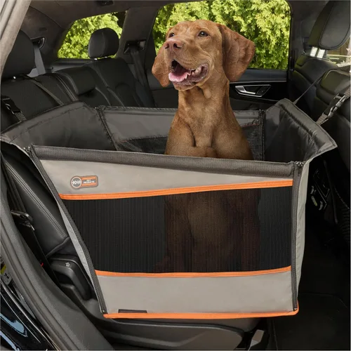 Miniatura 11 de K&H Buckle N Go - Asiento de automóvil para perros pequeños, tela impermeable, laterales de malla transpirable, correa de cinturón de seguridad