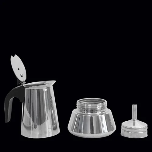 Miniatura 6 de Cafetera de café expreso, cafetera de acero inoxidable, cafetera italiana para el hogar y campamento, 4 tazas