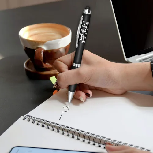 Miniatura 7 de DISCOUNT PROMOS - Juego de 10 lápices ópticos personalizados, de plástico con tinta negra, ideal para oficina, negocios, ferias comerciales