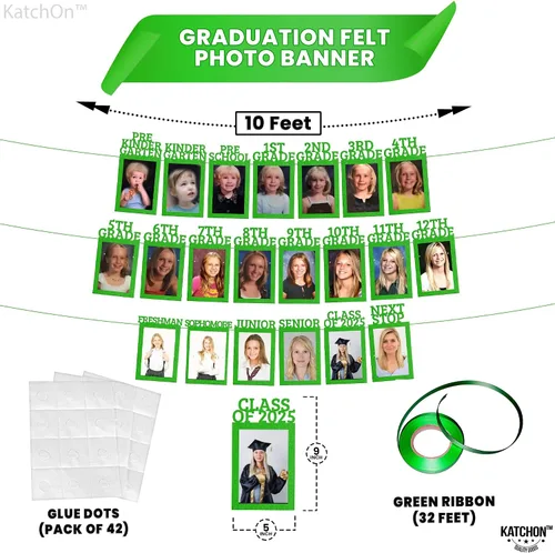 Miniatura 2 de KatchOn, Cartel fotográfico de graduación K-12 de 5 x 7 pulgadas, tarjetas fotográficas de 12+6 Cartel de graduación 2025 personalizado