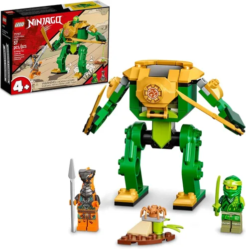 LEGO NINJAGO Lloyd's Ninja Mech Battle Figura de acción 71757 para niños, niños y niñas a partir de 4 años con figura de serpiente y minifigura,
