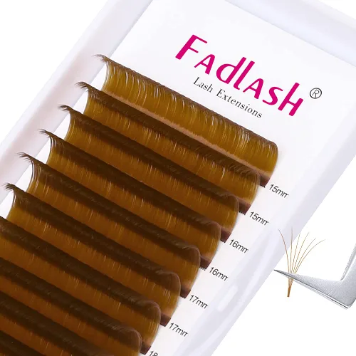 Miniatura 18 de Extensiones de pestañas con volumen, pestañas fáciles de abanico, rizo C, extensiones de volumen, extensiones de pestañas de colores de imitación