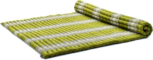 Miniatura 4 de Leewadee - Colchón de suelo plegable - Futón japonés enrollable - Alfombra de tatami de triple pliegue - Cama de piso para invitados - Colchón
