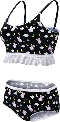 Miniatura 6 de Littleforbig Lacy Trim Women Nightwear Strap Sleepwear Cami Top Shorts Lingerie Bralette Loungewear Set - Snuggle Bunny