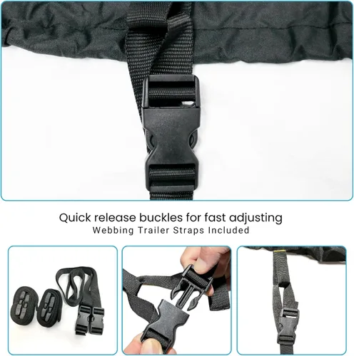 Miniatura 5 de Trailerable PWC Jetski Watercraft Jet - Funda para esquís de hasta 3 plazas Borgoña/ Negro
