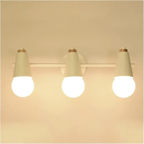 Miniatura 7 de Lámpara de pared nórdica de 3 cabezas, apliques de pared de macarrón ajustables, apliques de pared con botón enchufable, 3 luces, interruptor