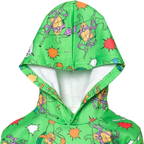 Miniatura 7 de Teenage Mutant Ninja Turtles Conjunto de sudadera con capucha y pantalones de forro polar, tallas para niños pequeños y grandes (2T - 18-20)